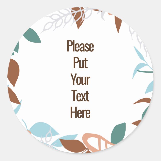 Editable Bread quotes Classic Classic Round Sticker (Front)