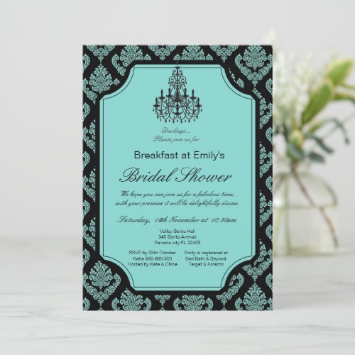 Editable Breakfast Brunch Bridal Shower Invitation