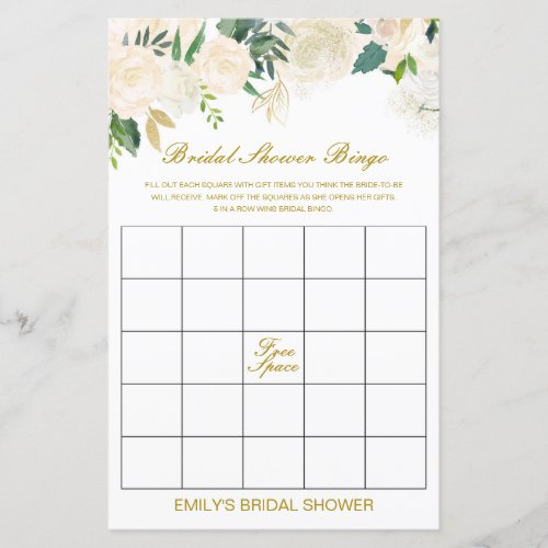 Editable Bridal Bingo Bridal Shower Game PRINTED