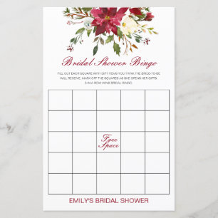 Editable Bridal Bingo Bridal Shower Game PRINTED