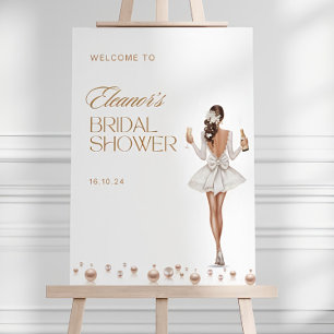 EDITABLE Bridal Shower Welcome Sign, Pearls and Foam Board