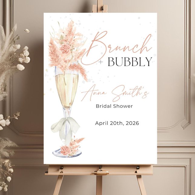 EDITABLE Bridal Shower Welcome Sign Template, Brun (Creator Uploaded)