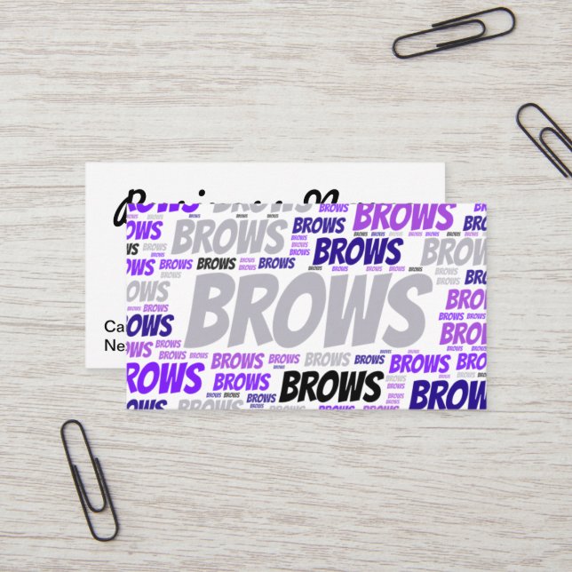 Editable Brow Artist Template Business Card (Front/Back In Situ)