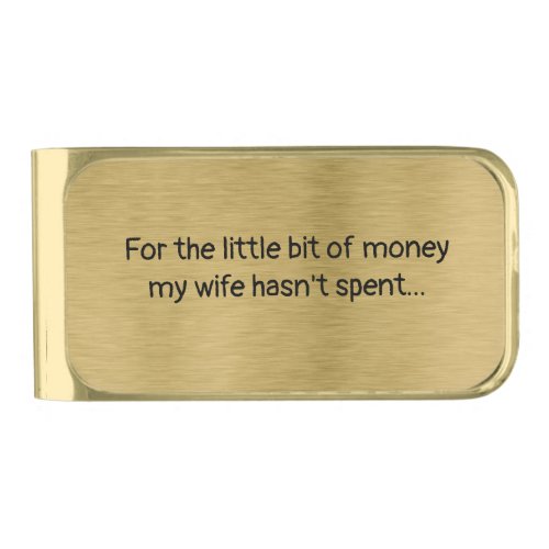 Editable Brushed Gold Illustration Husbands Money Gold Finish Money Clip