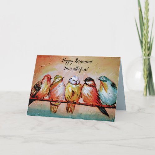 Editable Bunch of Birds Congratulations Card