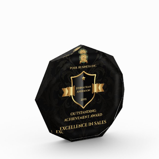 Editable business award teal gold custom  (Left)