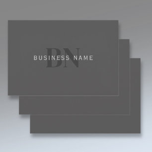 Editable Business Name (or any other text) Gray Wrapping Paper Sheets