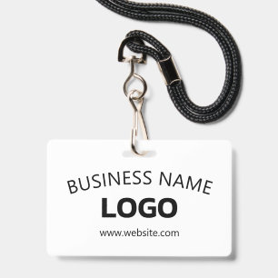Editable Business Name, Website & Uploaded Logo Badge