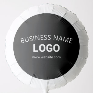 Editable Business Name, Website & Uploaded Logo Balloon