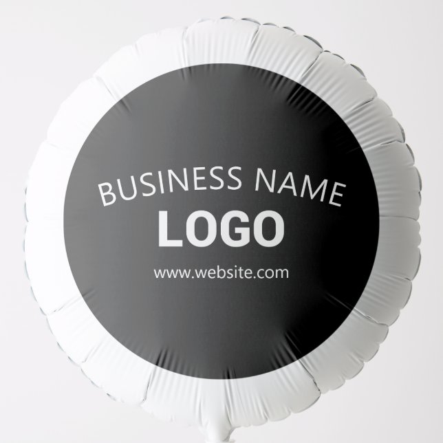 Editable Business Name, Website & Uploaded Logo Balloon (Front)