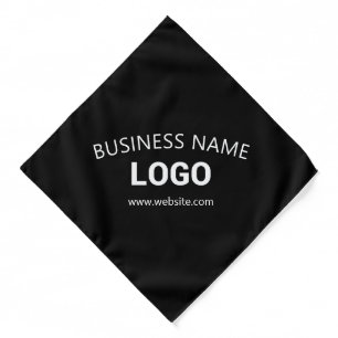 Editable Business Name, Website & Uploaded Logo Bandana
