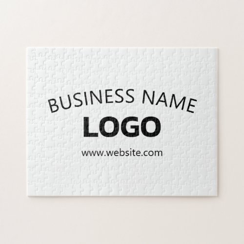 Editable Business Name, Website &amp; Uploaded Logo Jigsaw Puzzle