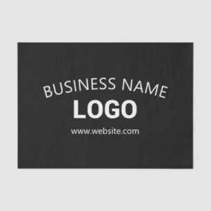 Editable Business Name, Website & Uploaded Logo Tissue Paper