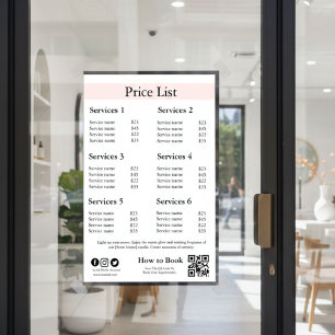 Editable Business Price List Template   Spa, Nail  Poster