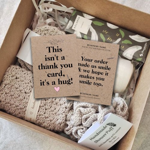 Editable Business Thank You Insert Card