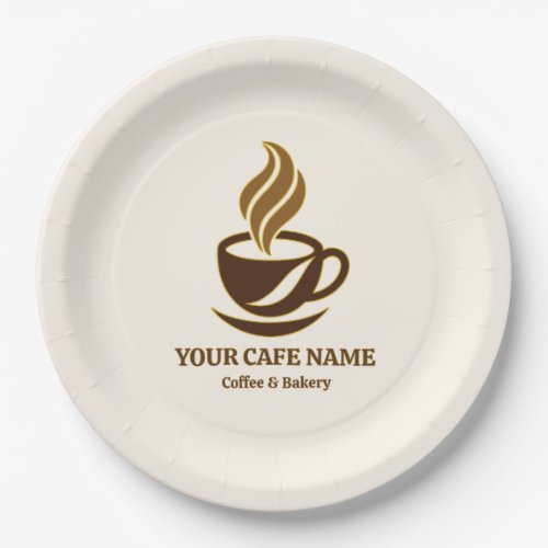Editable Cafe Opening Paper Plates Design