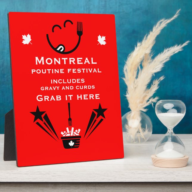 Editable Canadian Poutine Festival Plaque (Side)