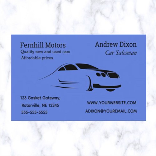 Editable Car Salesman Business Card