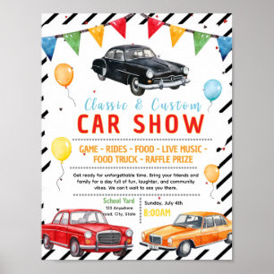 Editable car show flyer poster