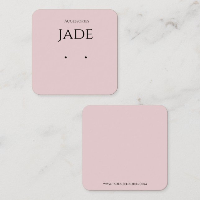 editable card for earrings  (Front/Back)