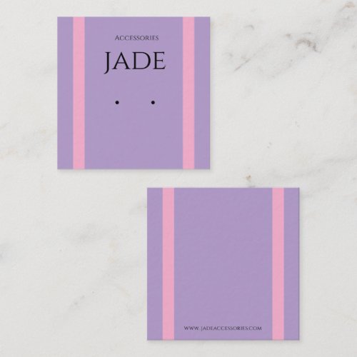 editable card for earrings