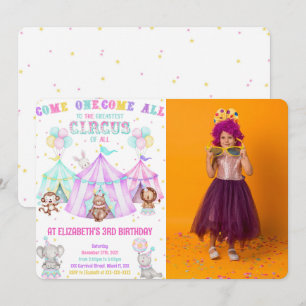 Editable Carnival Photo Invitations