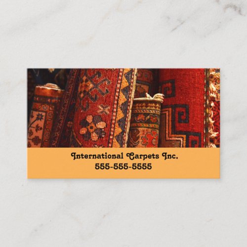 Editable Carpet Salesman Business Card