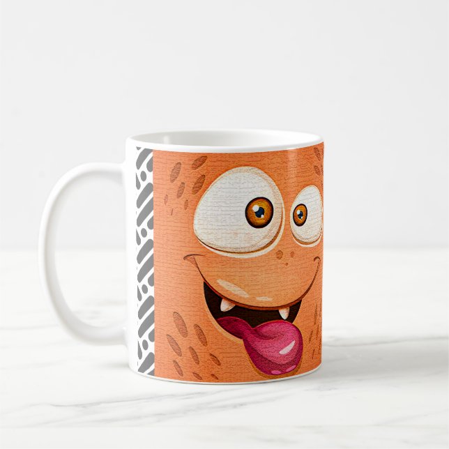 Editable cartoon Face Expression V1 Mug (Left)