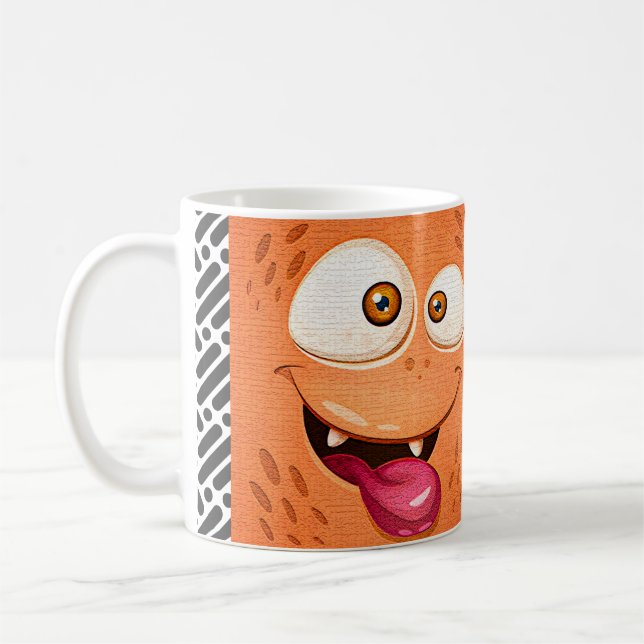 Editable cartoon Face Expression V1 Mug (Left)