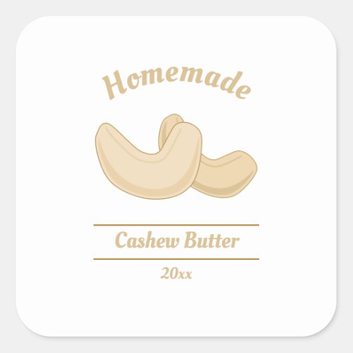 Editable Cashew Butter Label Sticker
