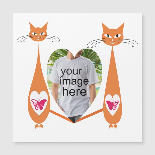 Editable Cat Love Heart  Custom Design (Front)