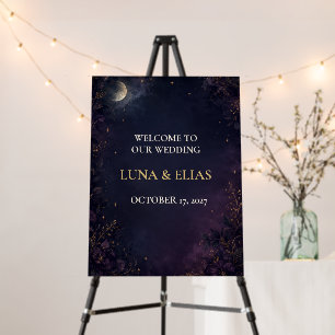 Editable Celestial Gothic Wedding Welcome Sign
