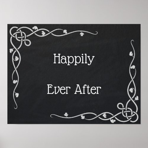 Editable Celtic Border Happily Ever After Poster