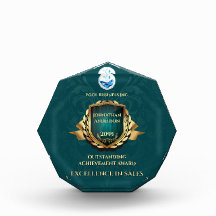 Editable certificate award business teal gold