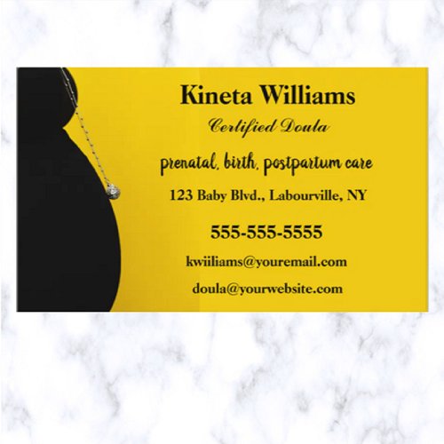 Editable Certified Doula Business Card