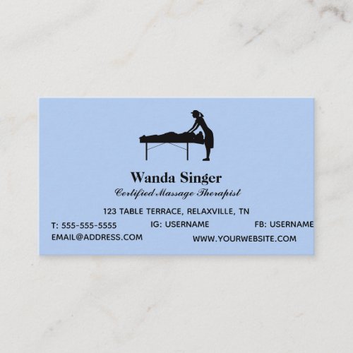Editable Certified Massage Therapist Business Card