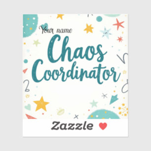 Editable Chaos Organizer School Sticker
