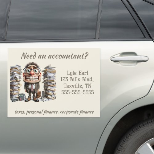 Editable Chartered Accountant  Car Magnet