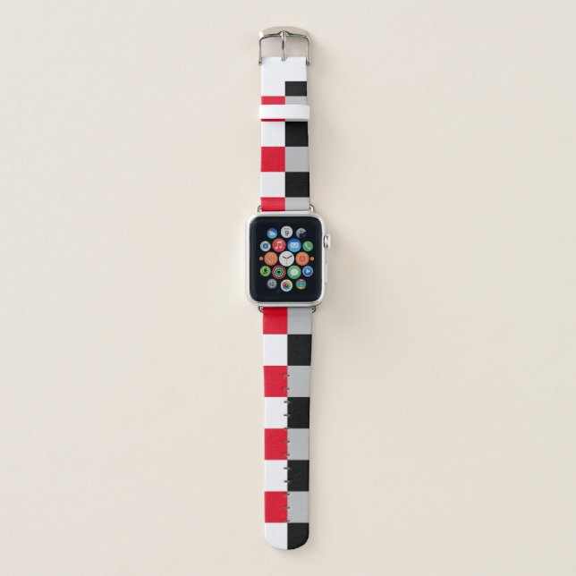 Editable checkerboard pattern apple watch band (Front)