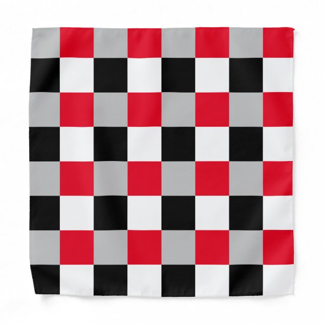 Editable checkerboard pattern bandana (Front)