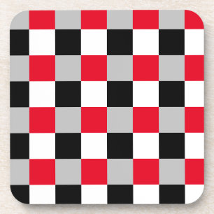 Editable checkerboard pattern beverage coaster