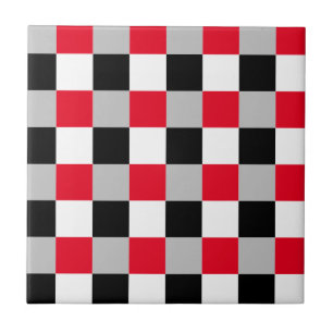 Editable checkerboard pattern ceramic tile