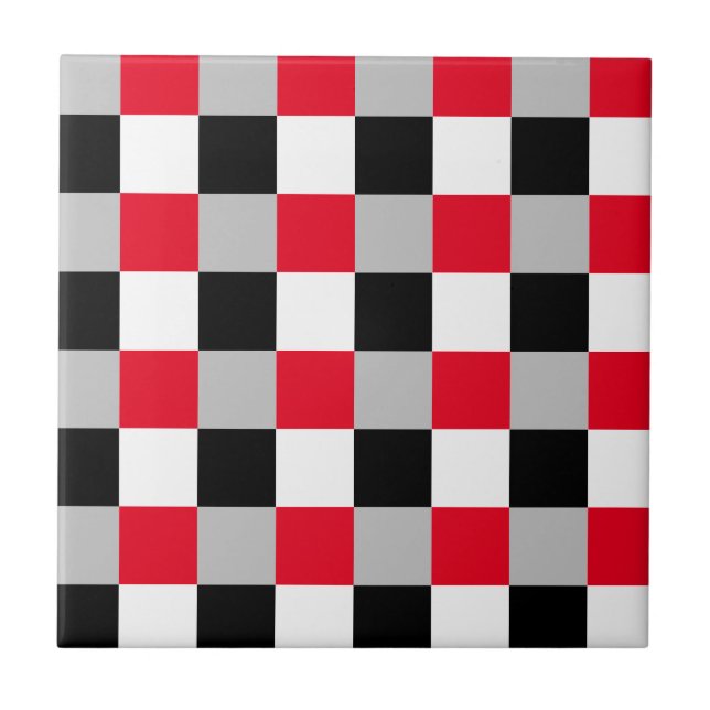 Editable checkerboard pattern ceramic tile (Front)