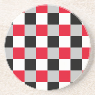 Editable checkerboard pattern coaster