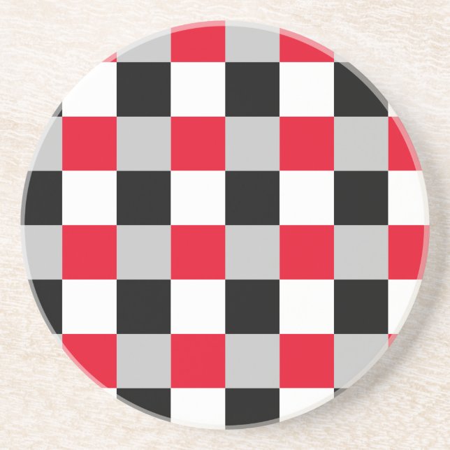 Editable checkerboard pattern coaster (Front)