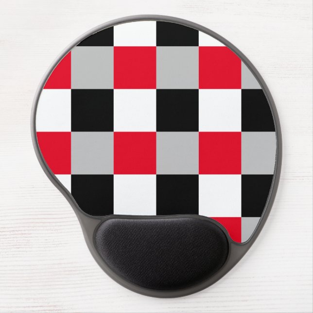 Editable checkerboard pattern gel mouse pad (Front)