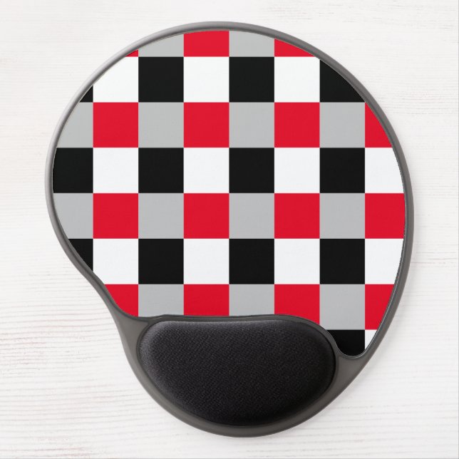 Editable checkerboard pattern gel mouse pad (Front)