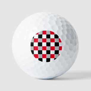 Editable checkerboard pattern golf balls