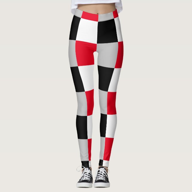 Editable checkerboard pattern leggings (Front)