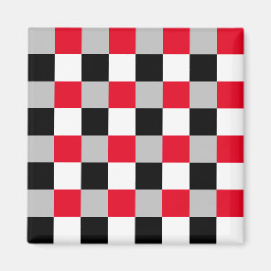 Editable checkerboard pattern magnet